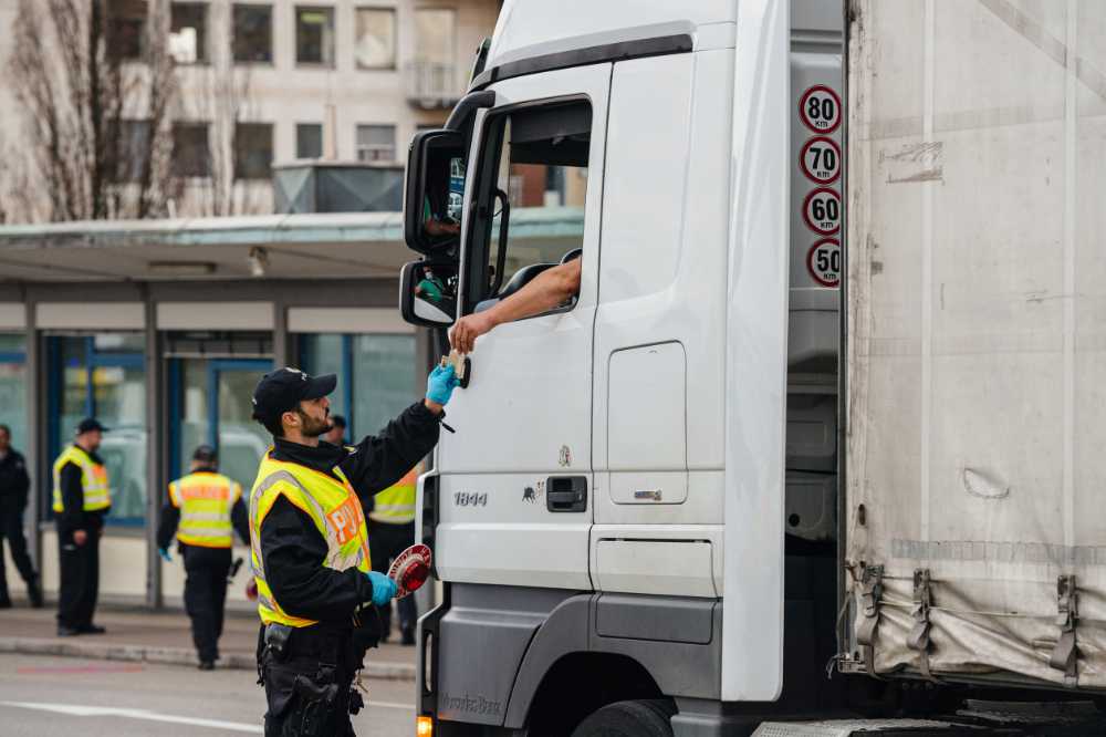 Polizeikontrolle LKW