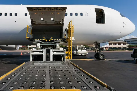 Flugzeug mit offener Lücke