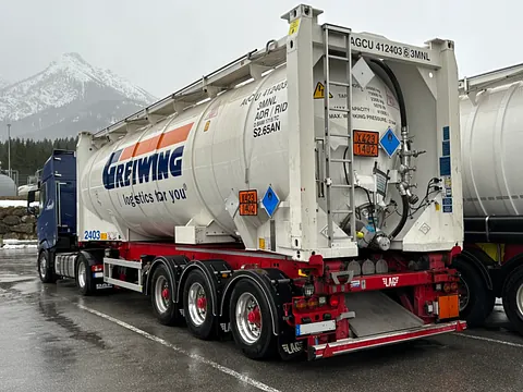 Container LKW mit Klasse 4.3